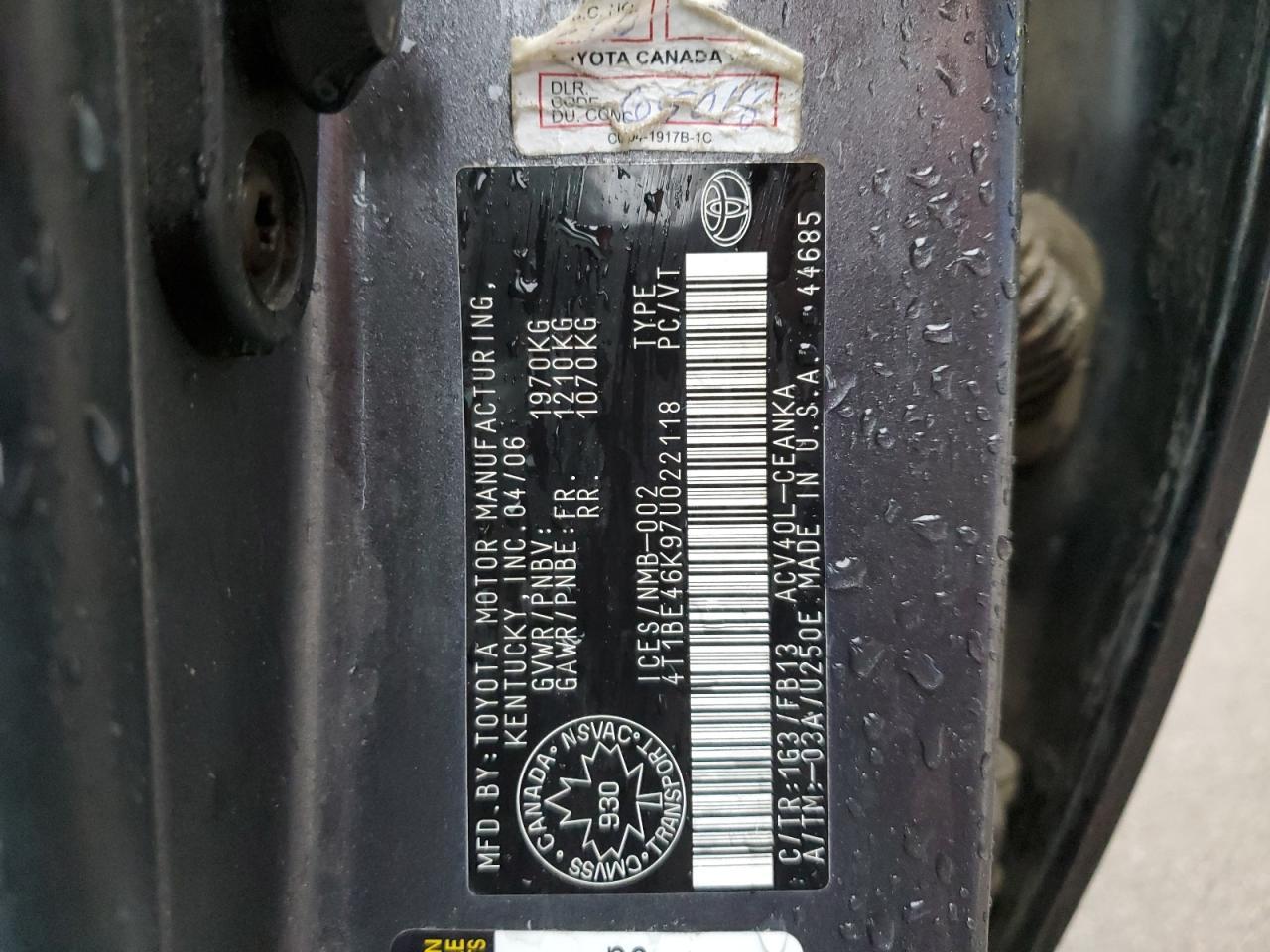 2007 TOYOTA CAMRY