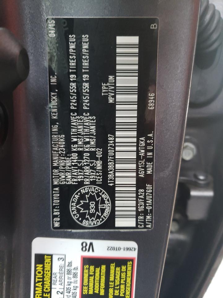 2015 TOYOTA VENZA