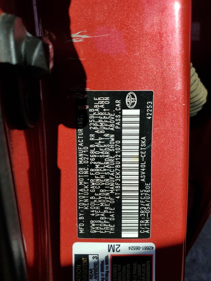 2011 TOYOTA CAMRY