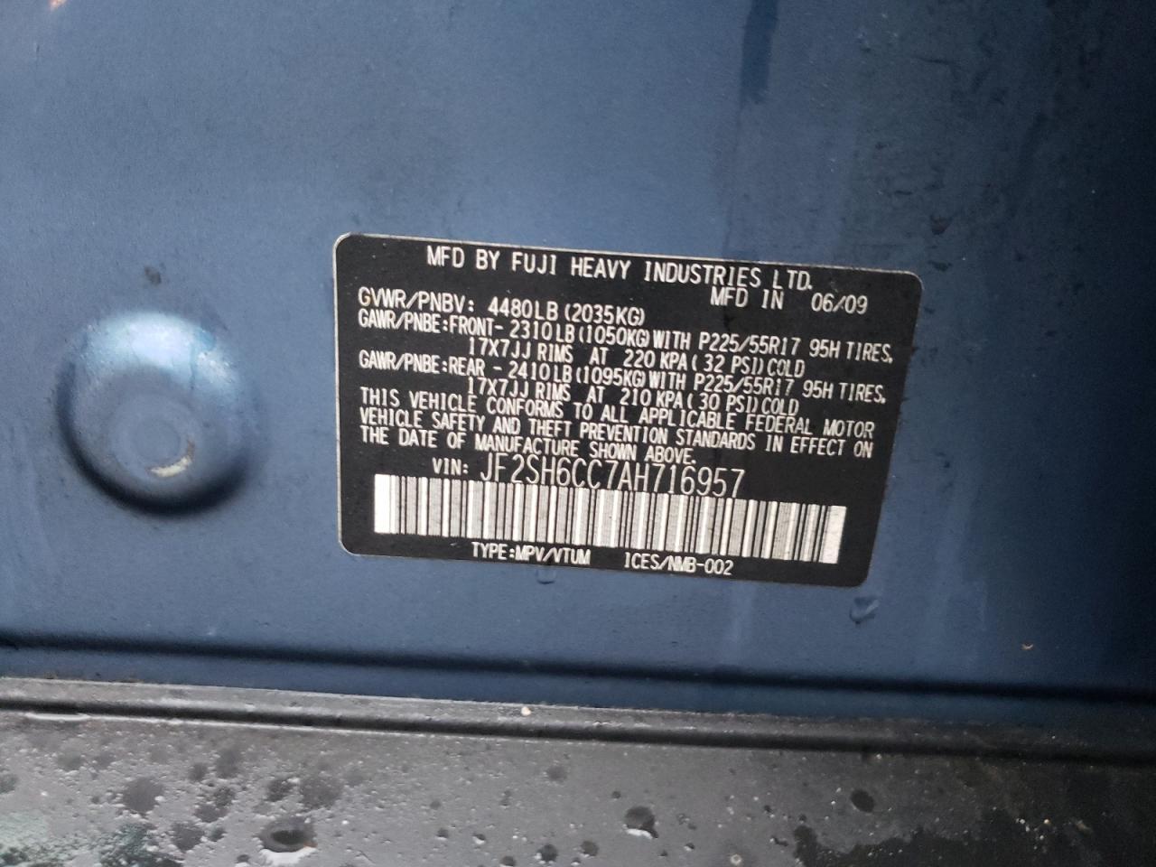 2010 SUBARU FORESTER