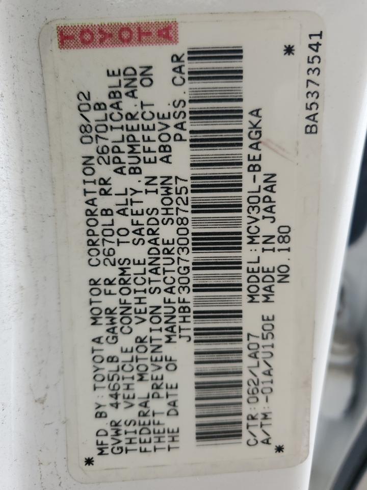 2003 LEXUS Es 300