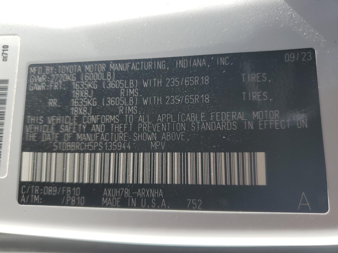 2023 TOYOTA HIGHLANDER