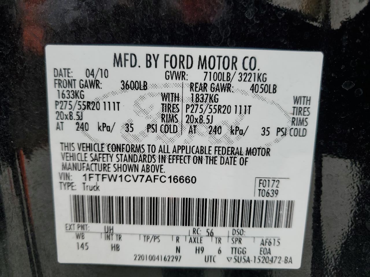 2010 FORD F-150