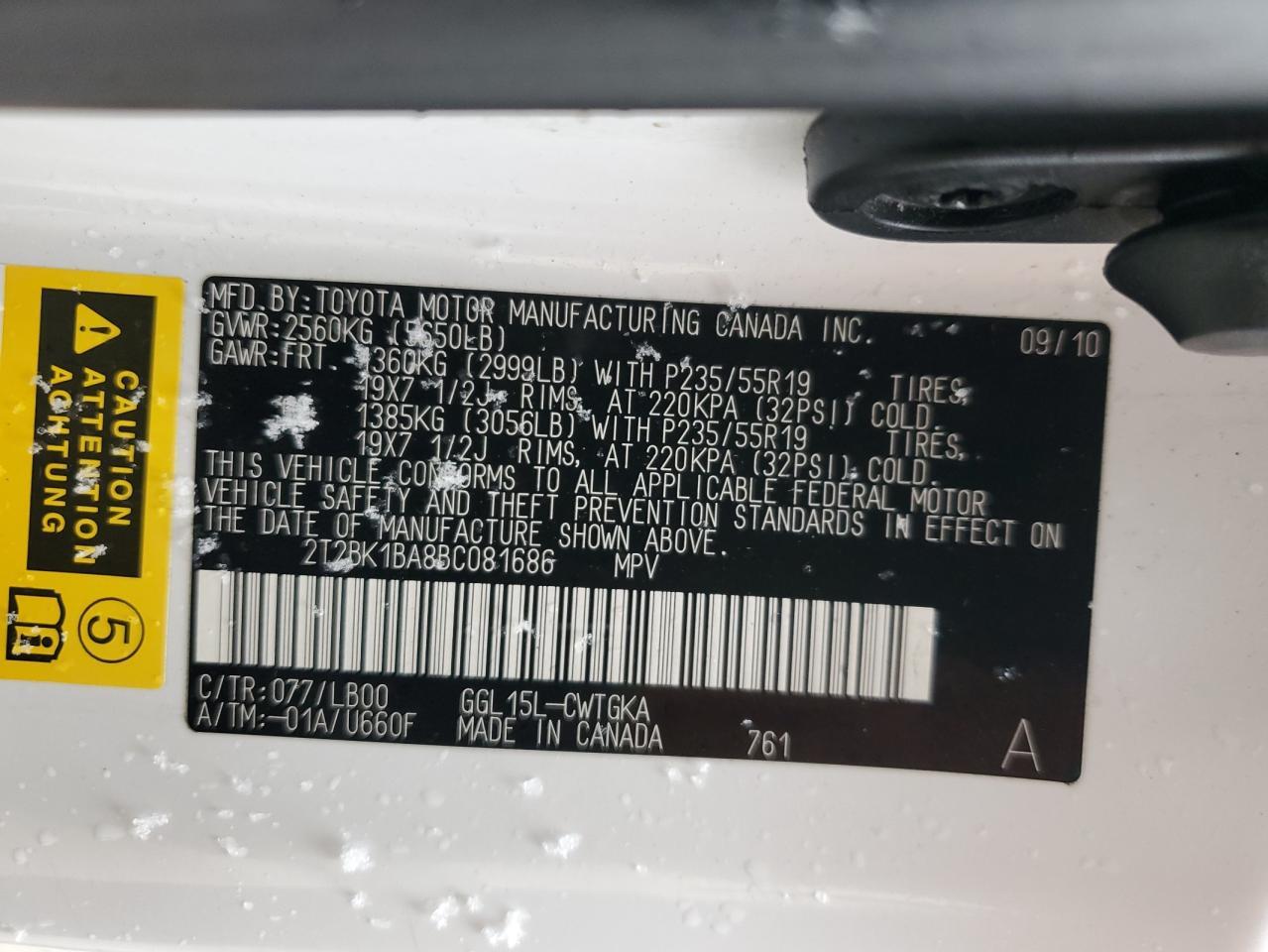 2011 LEXUS RX 350