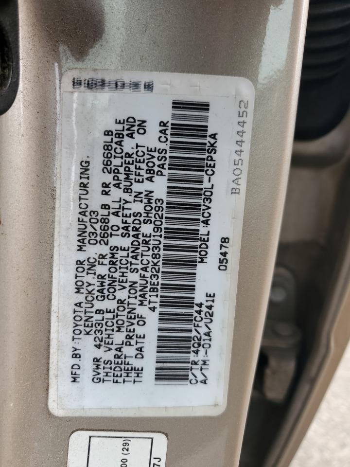 2003 TOYOTA CAMRY