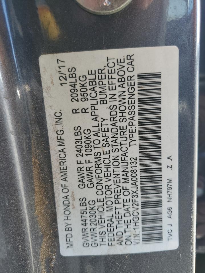 2018 HONDA ACCORD