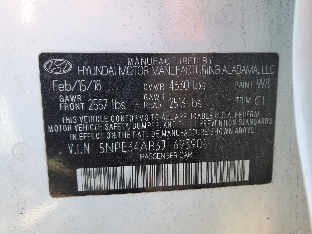 2018 HYUNDAI SONATA