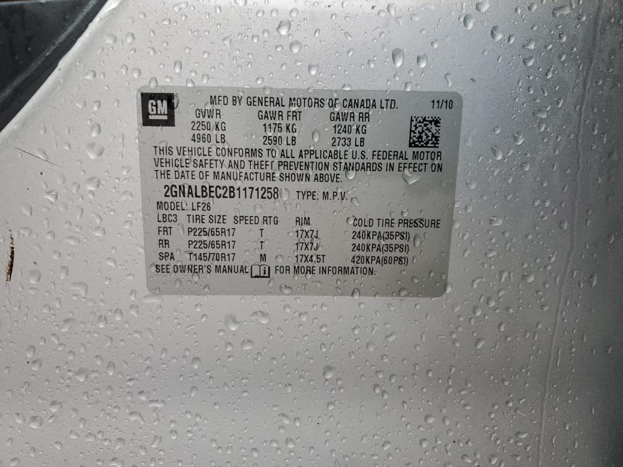 2012 CHEVROLET EQUINOX