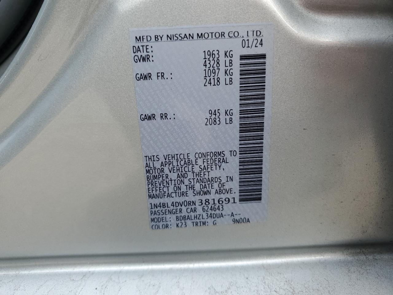 2024 NISSAN ALTIMA