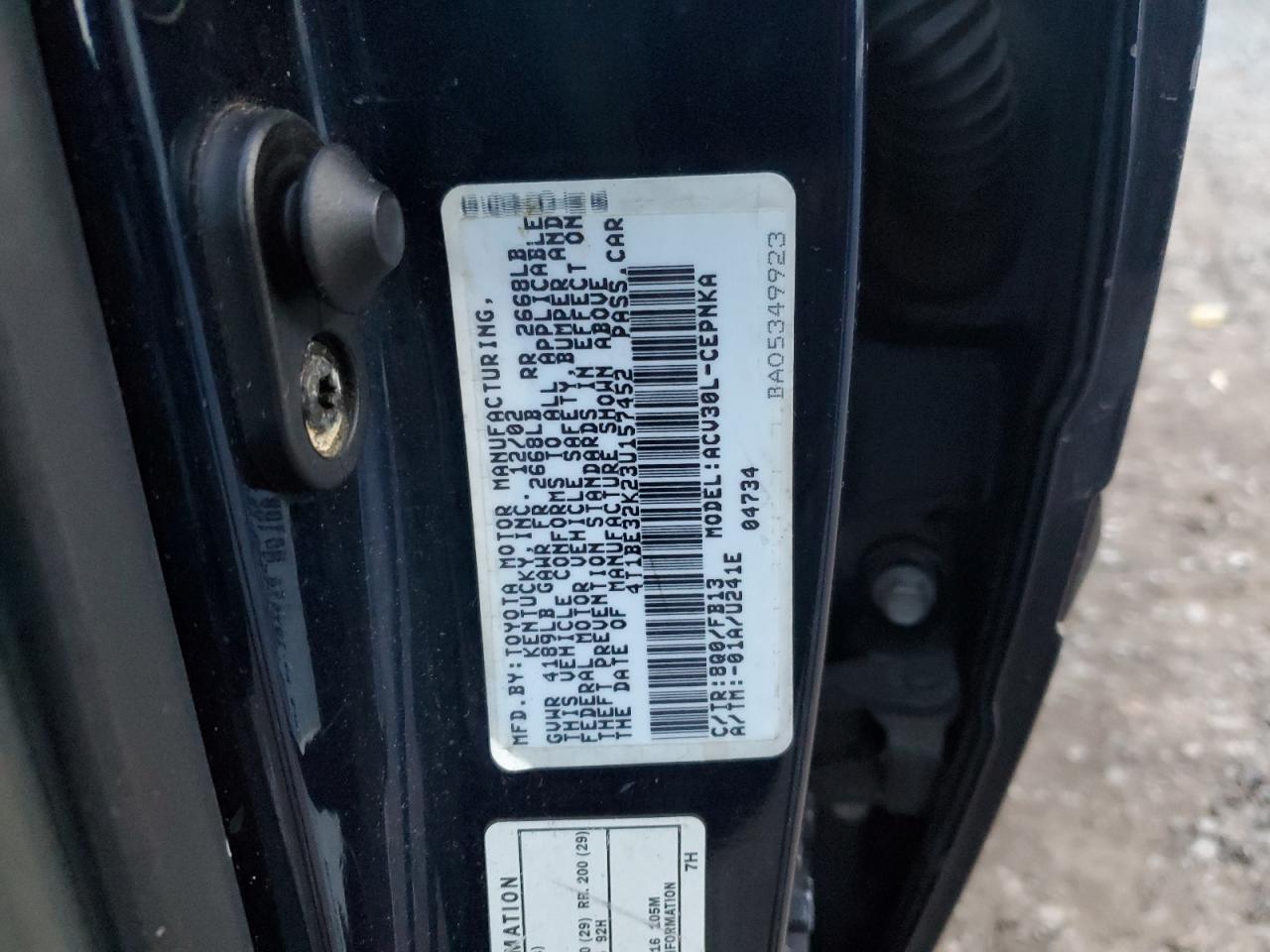 2003 TOYOTA CAMRY