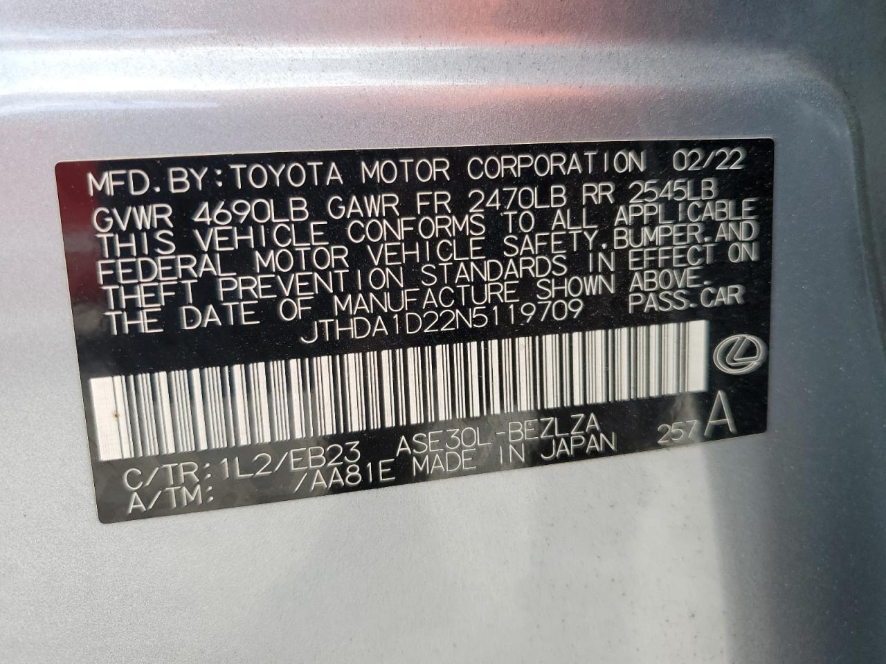 2022 LEXUS IS 300