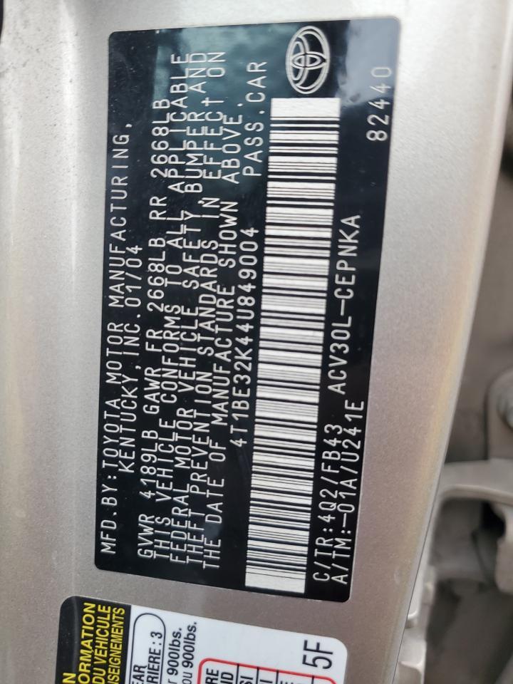 2004 TOYOTA CAMRY