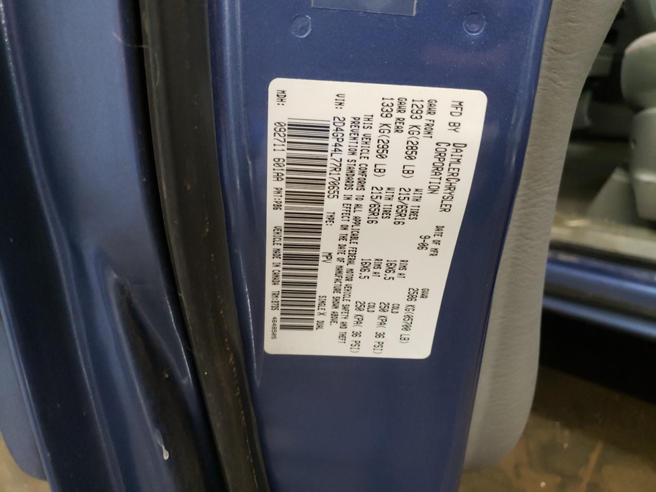 2007 DODGE GRAND CARAVAN