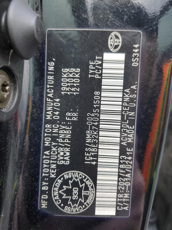 2004 TOYOTA CAMRY