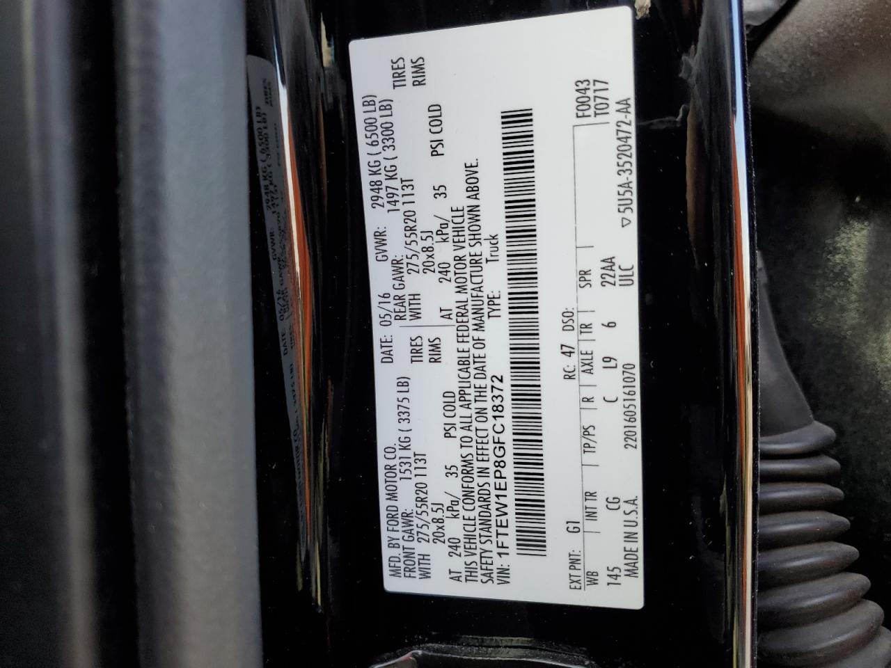 2016 FORD F-150