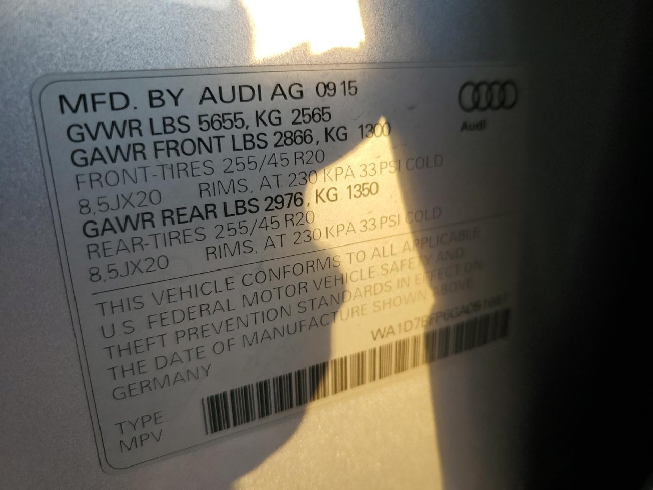 2016 AUDI Q5