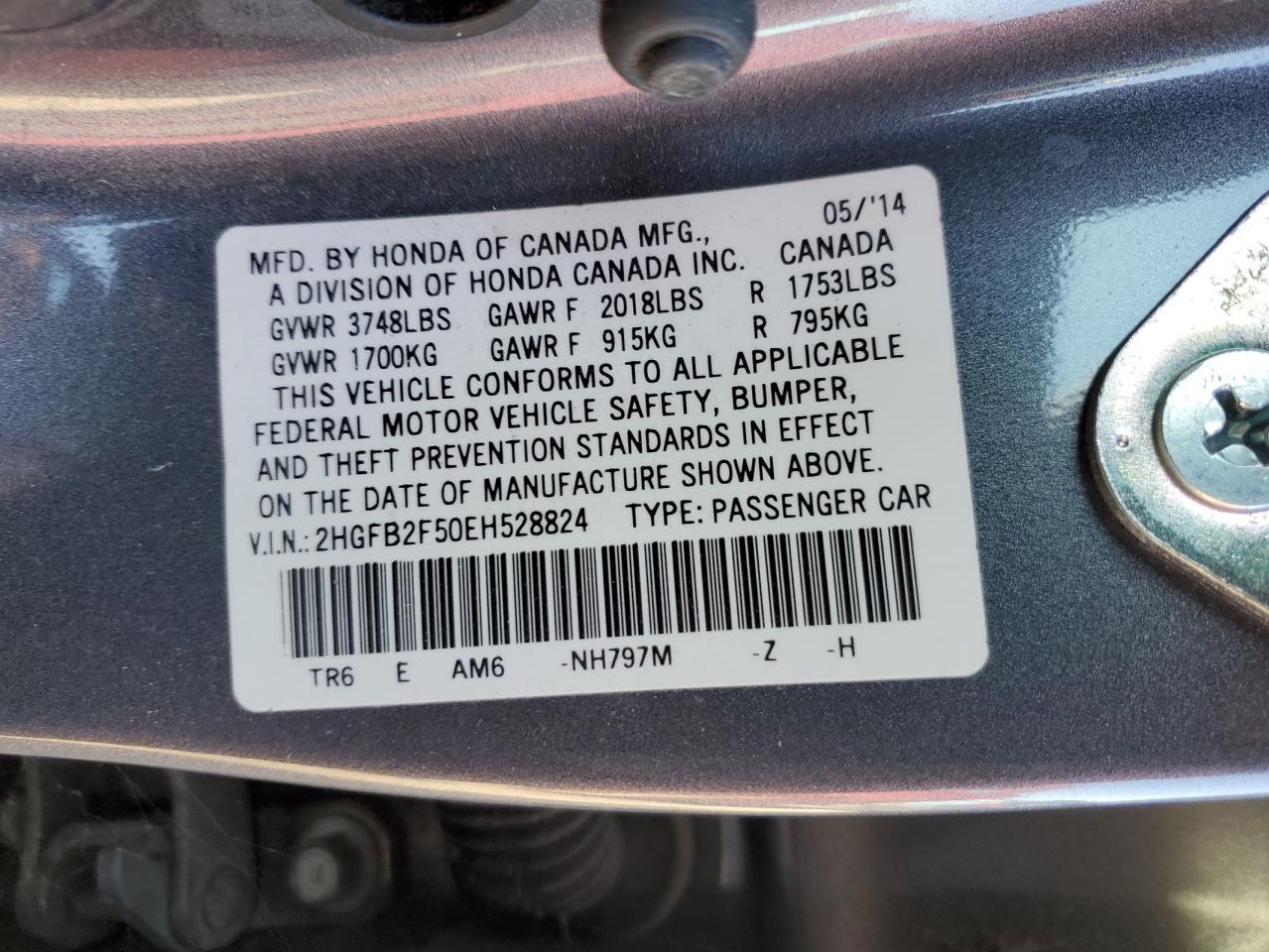 2014 HONDA CIVIC