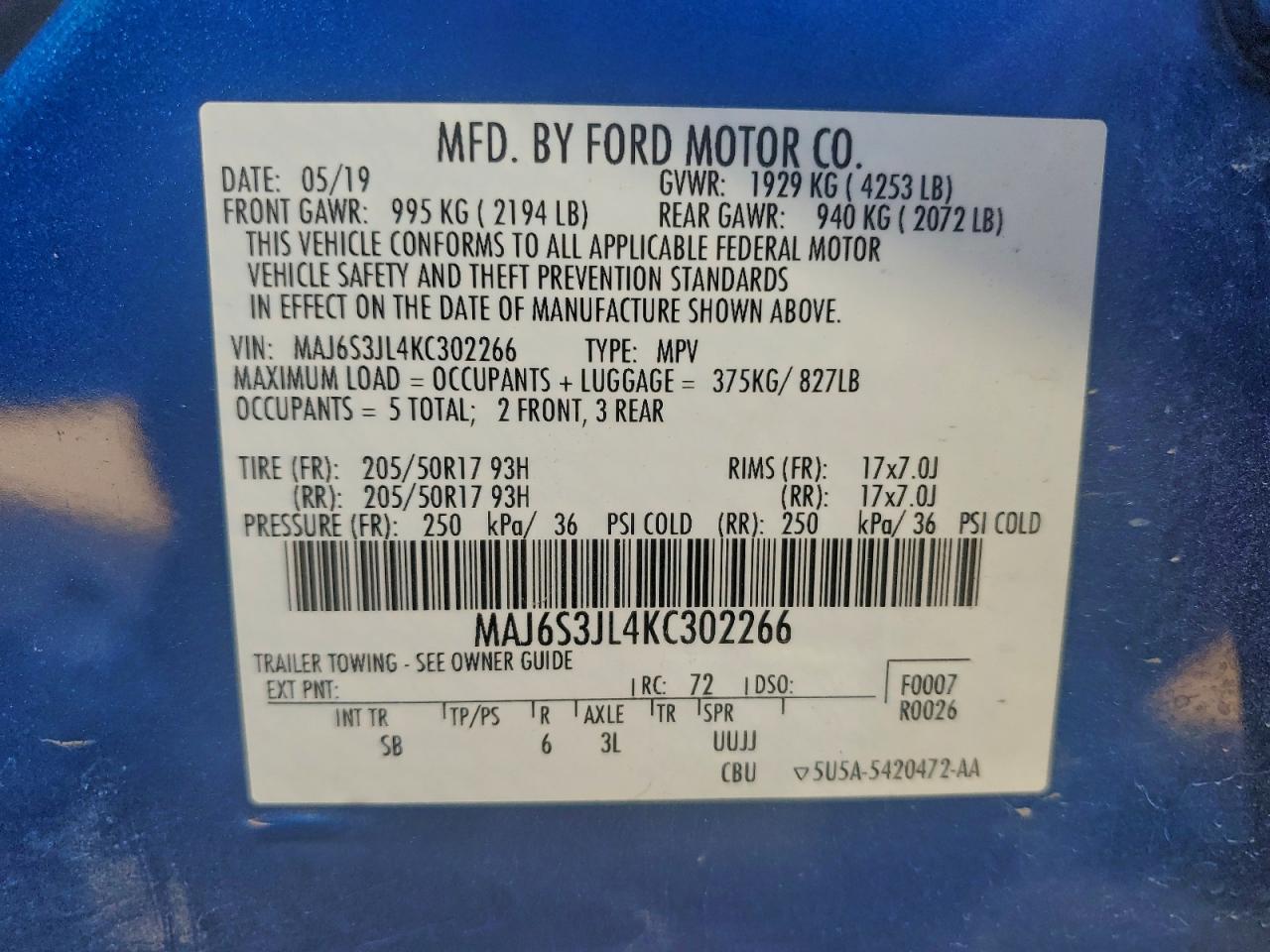 2019 FORD EcoSport