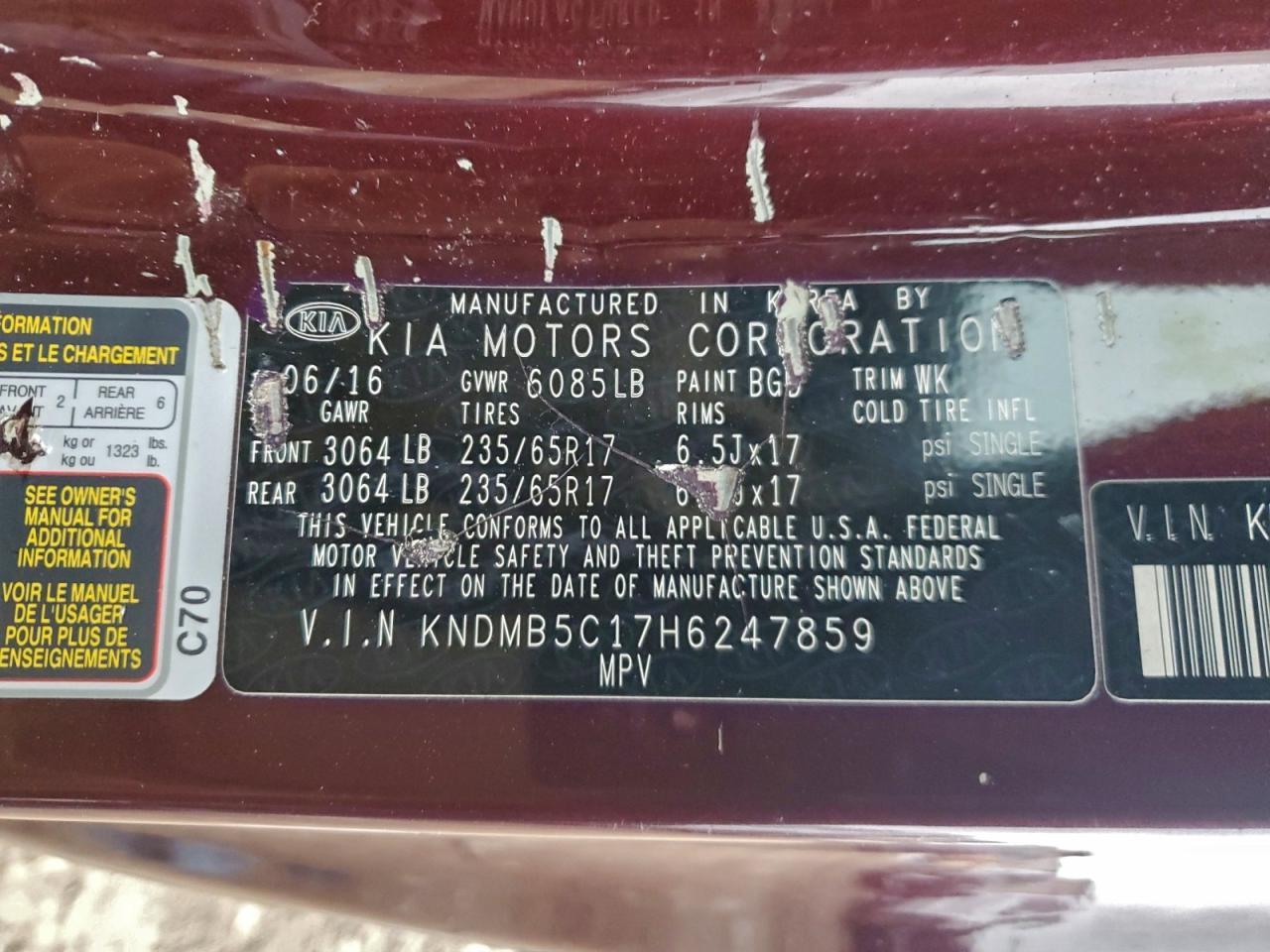2017 KIA SEDONA