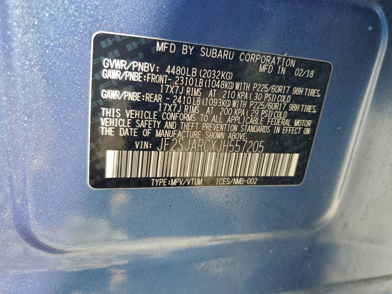 2018 SUBARU FORESTER