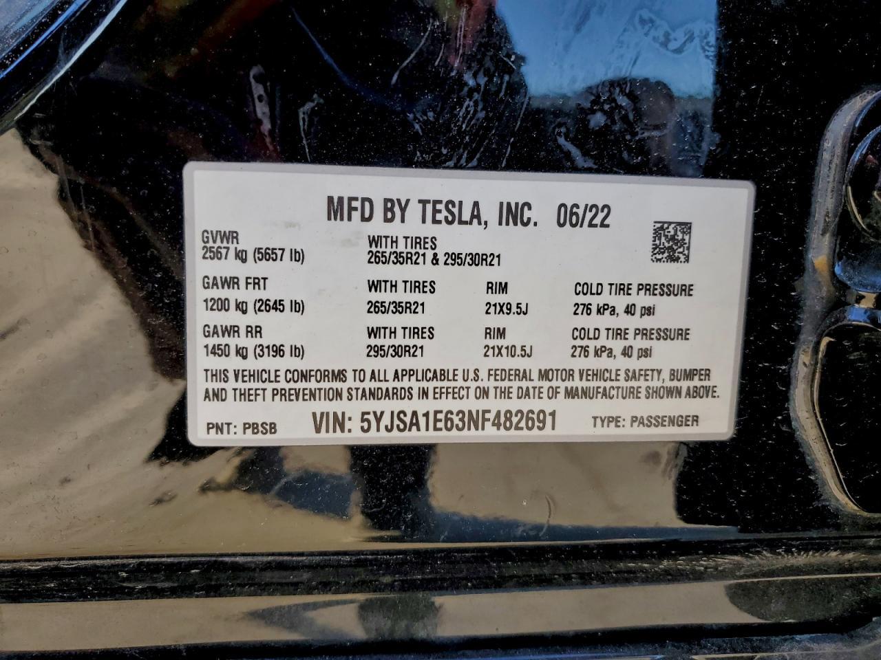 2022 TESLA MODEL S