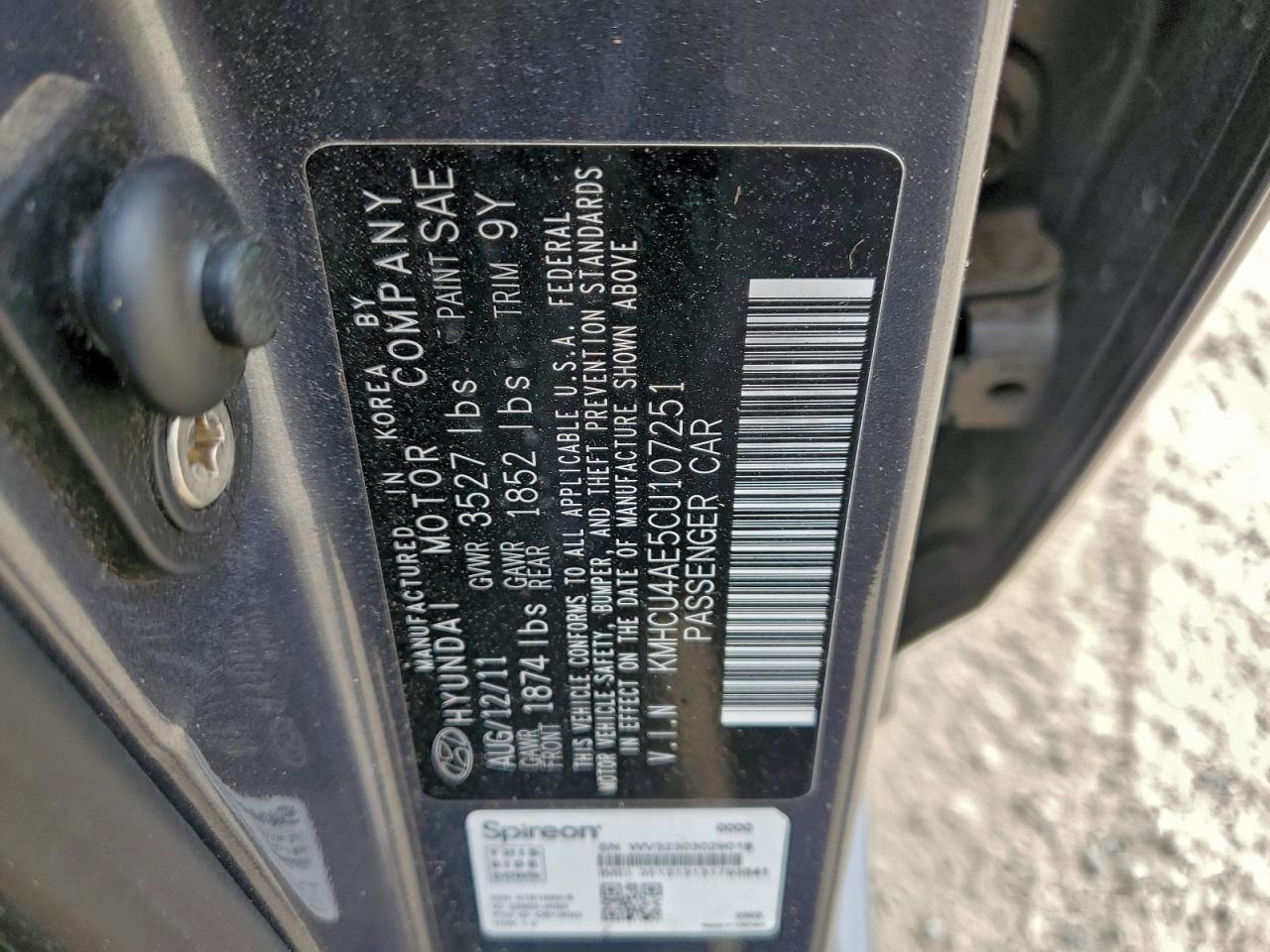 2012 HYUNDAI ACCENT
