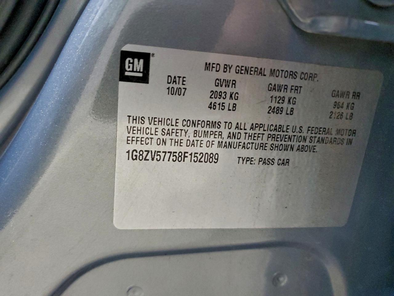 2008 SATURN Aura