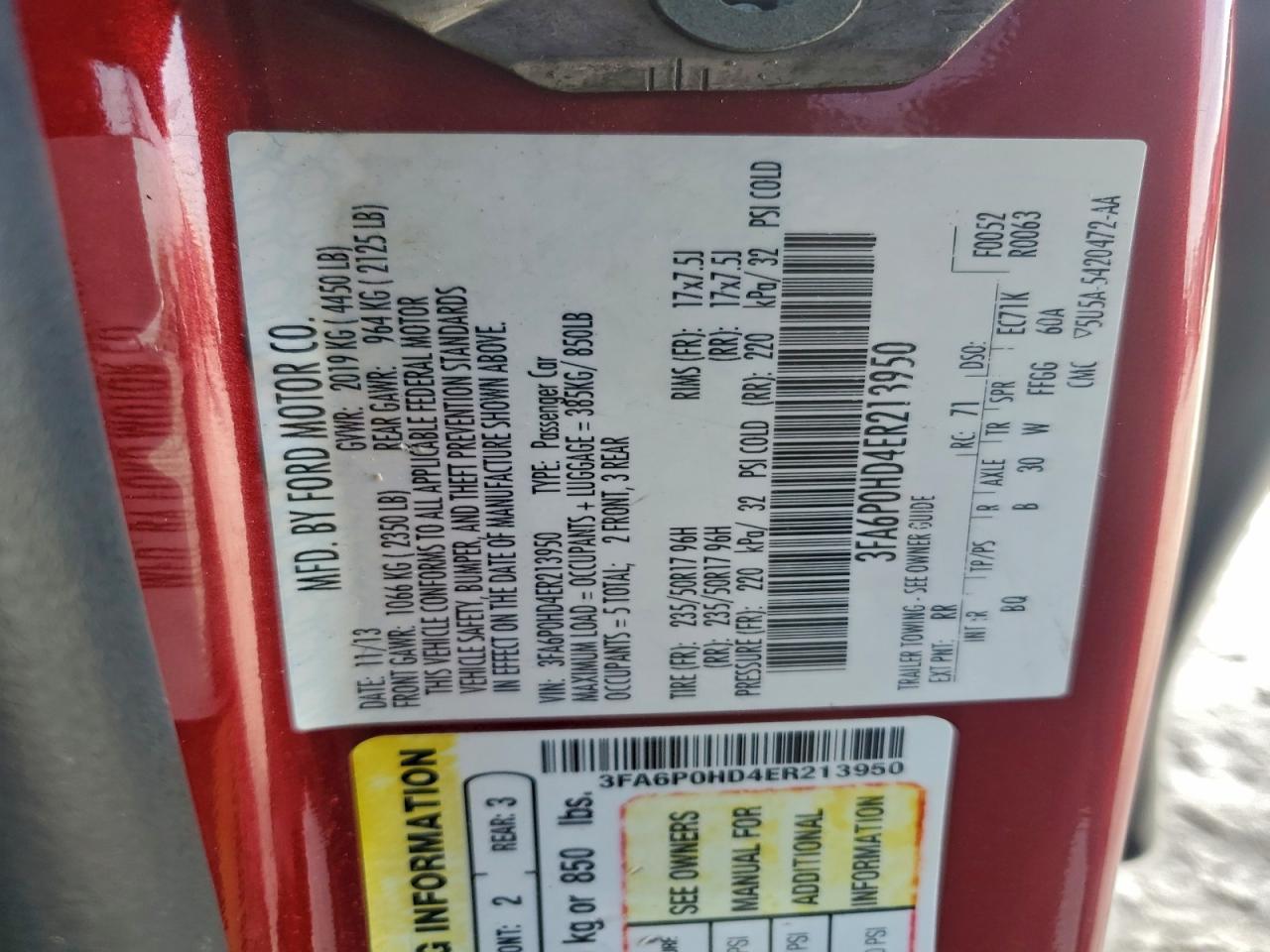 2014 FORD FUSION