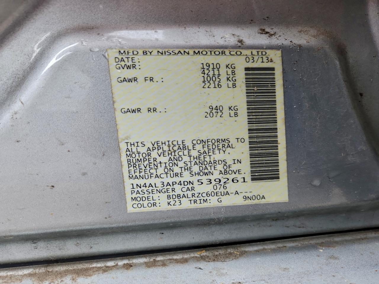 2013 NISSAN ALTIMA