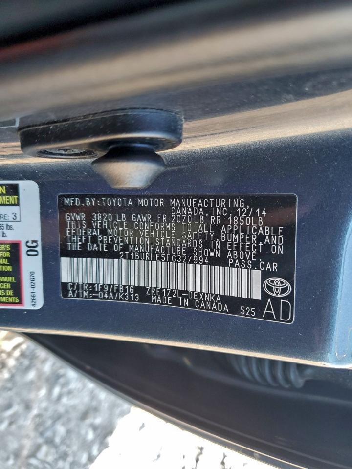 2015 TOYOTA COROLLA