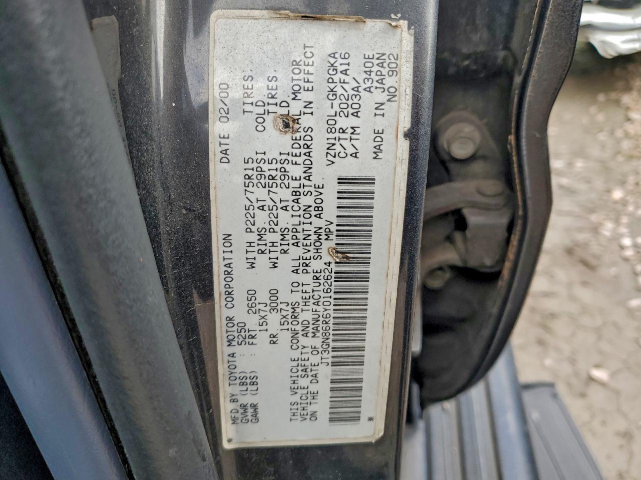 2000 TOYOTA 4Runner