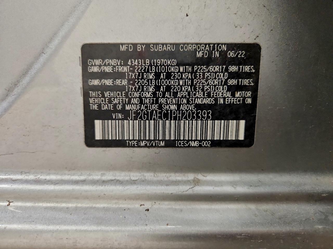 2023 SUBARU Crosstrek