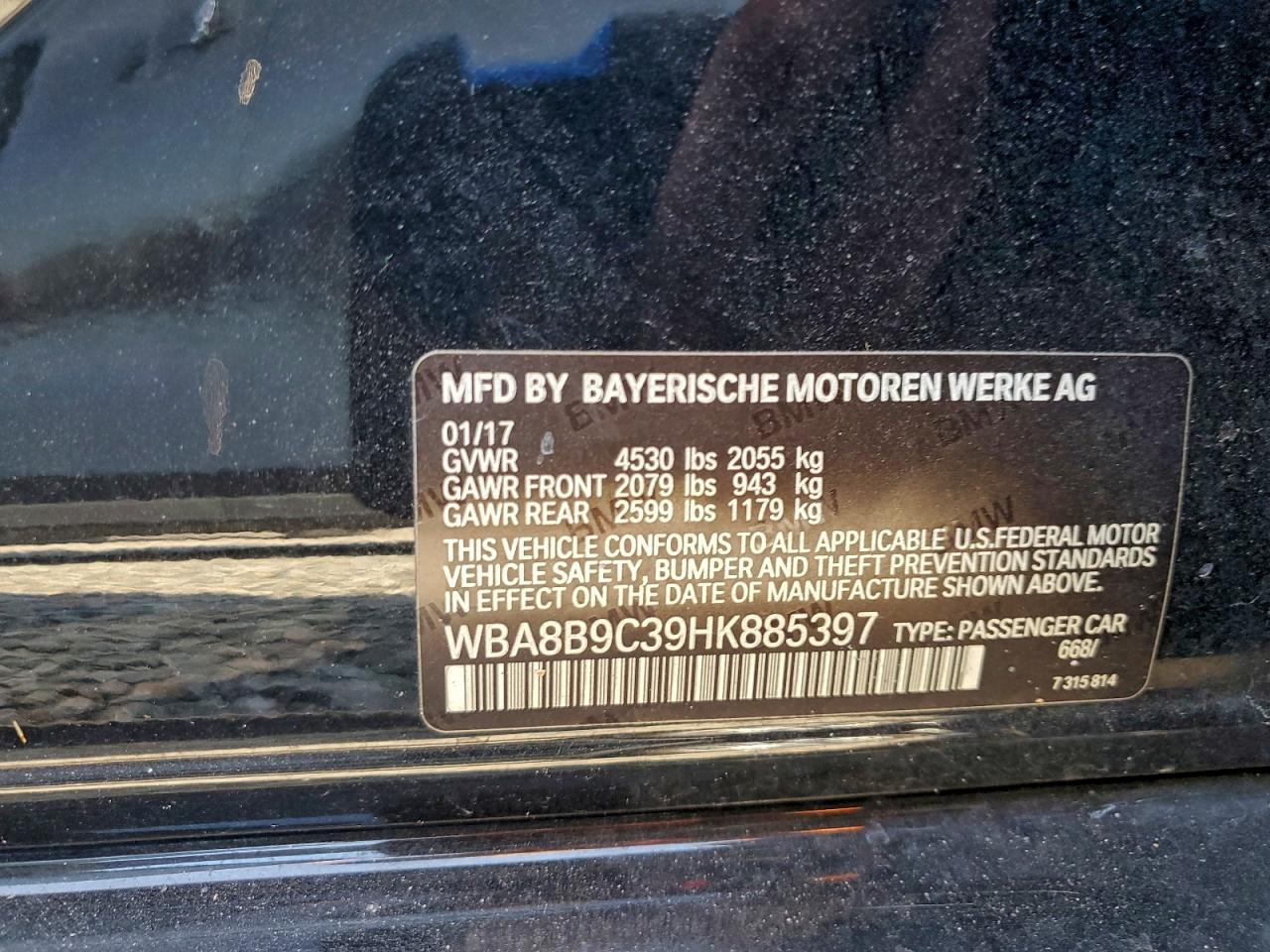 2017 BMW 3 SERIES