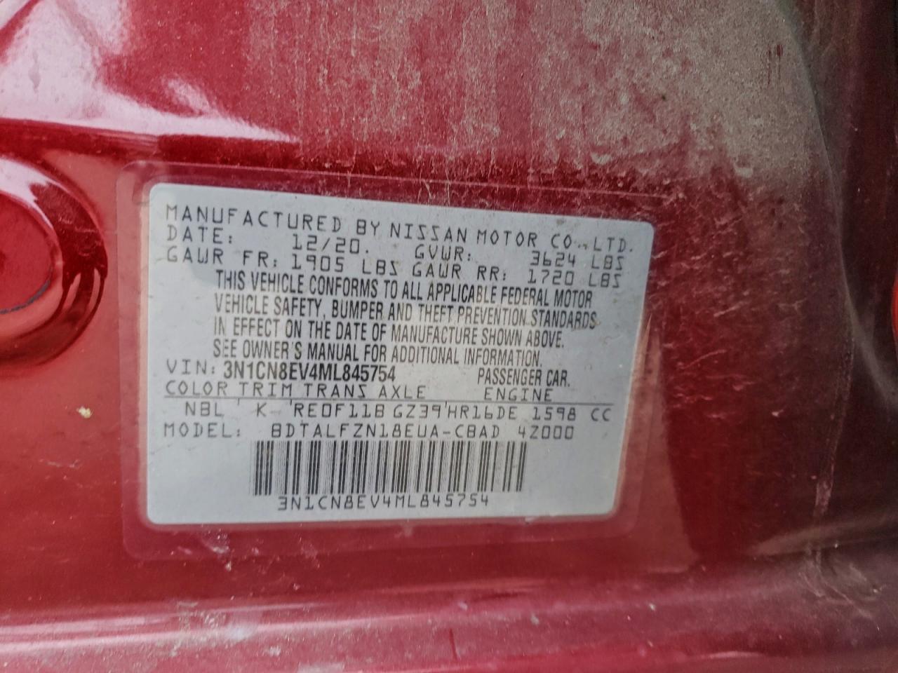 2021 NISSAN VERSA