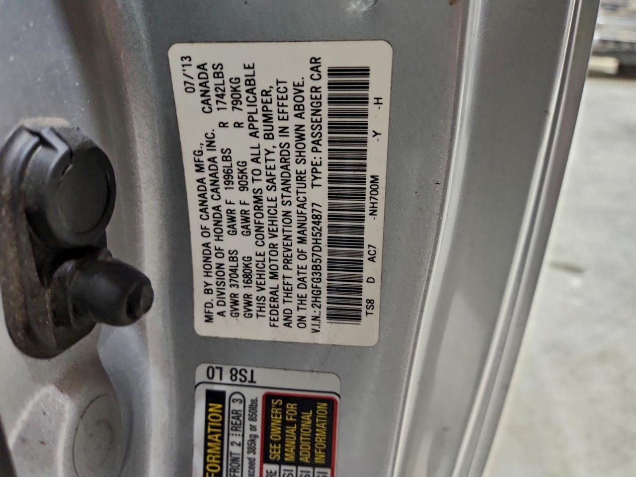 2013 HONDA CIVIC