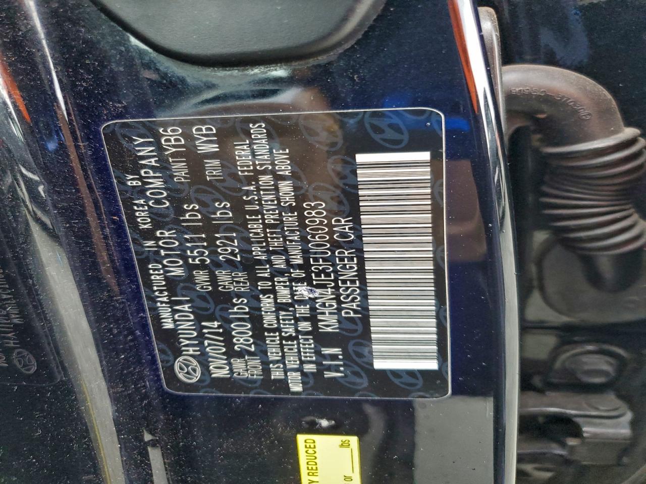 2015 HYUNDAI GENESIS
