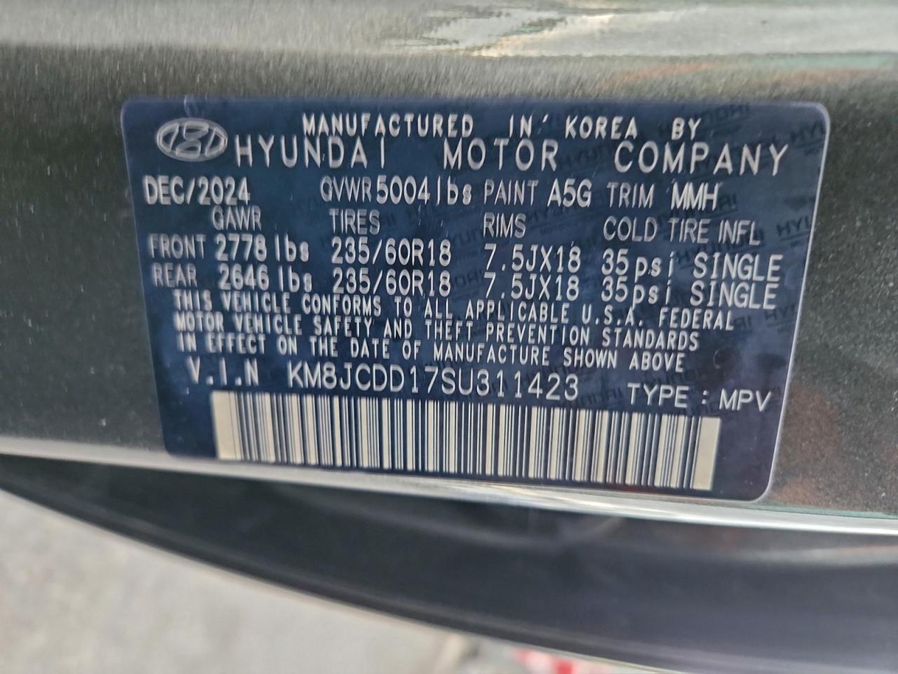 2025 HYUNDAI TUCSON