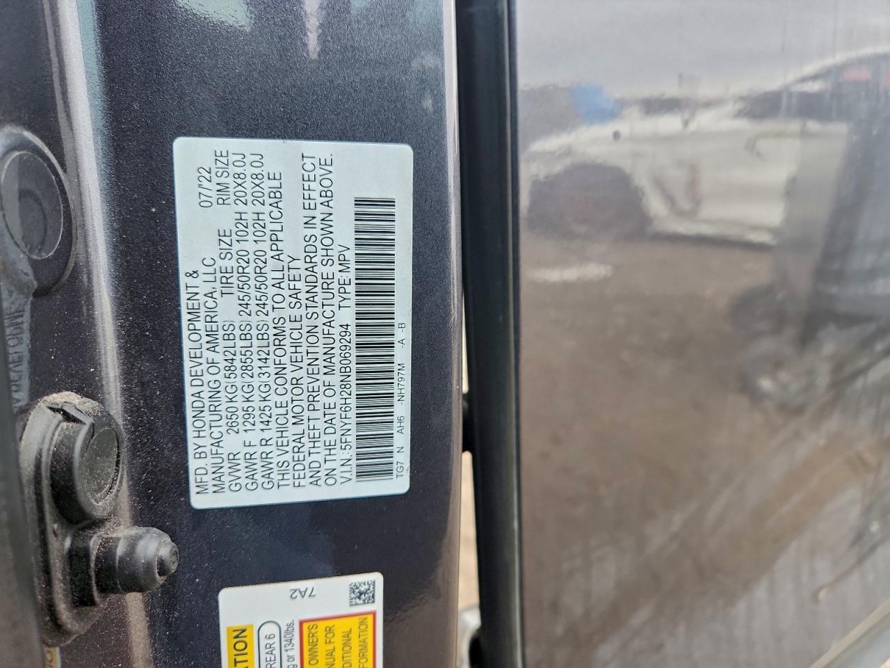 2022 HONDA PILOT