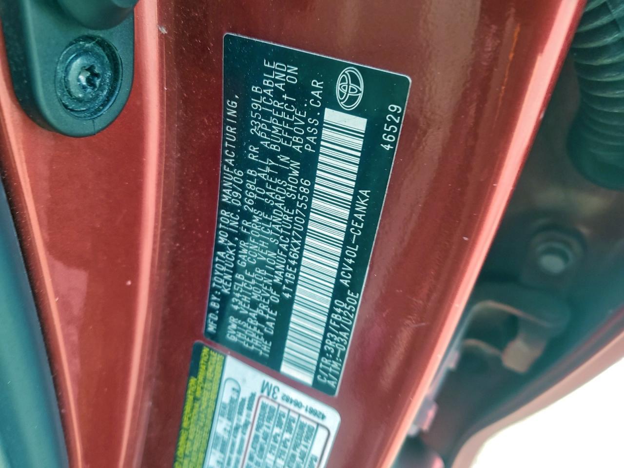 2007 TOYOTA CAMRY