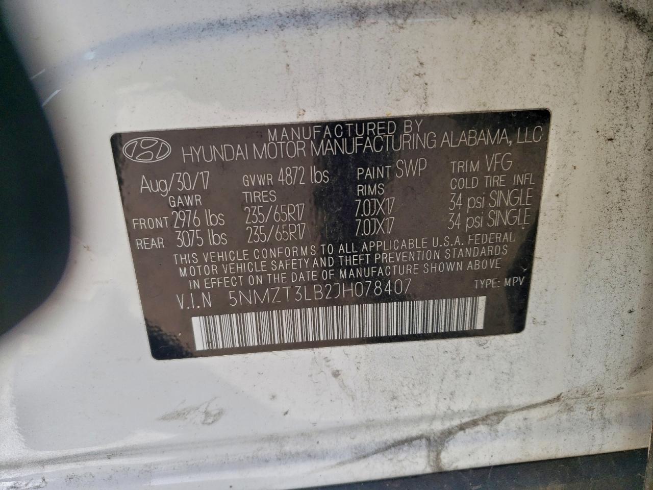 2018 HYUNDAI SANTA FE