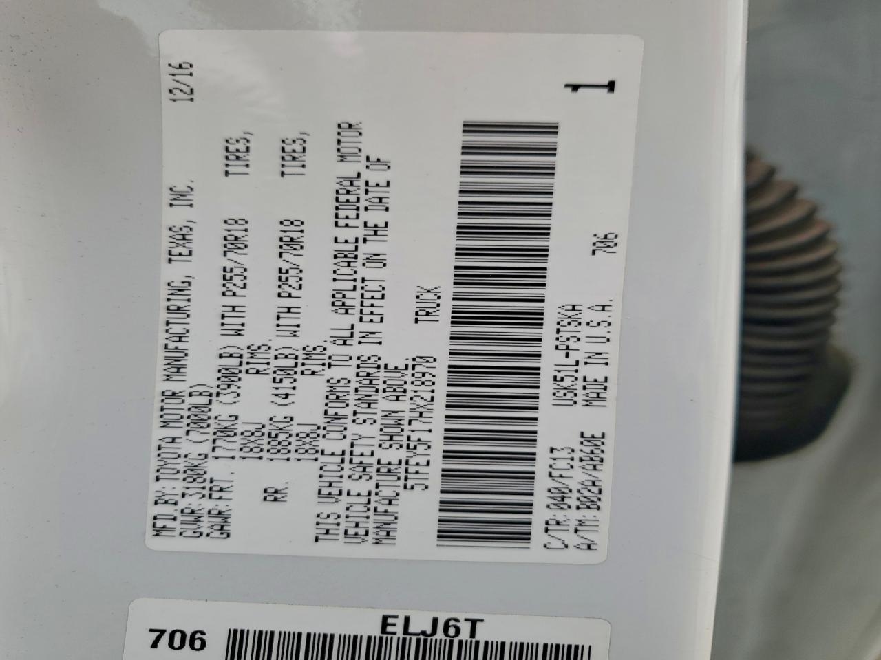 2017 TOYOTA TUNDRA