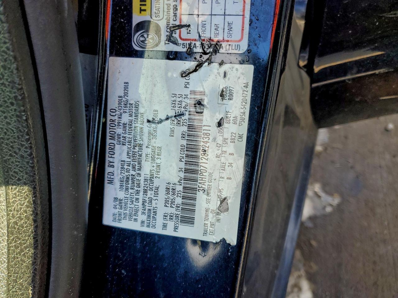 2008 FORD FUSION