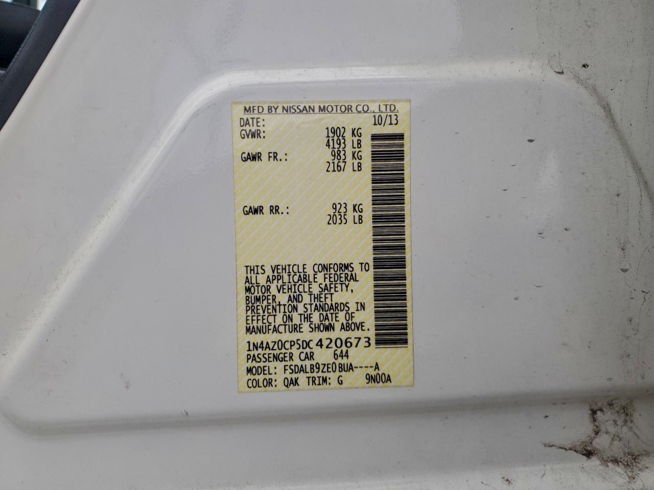 2013 NISSAN LEAF