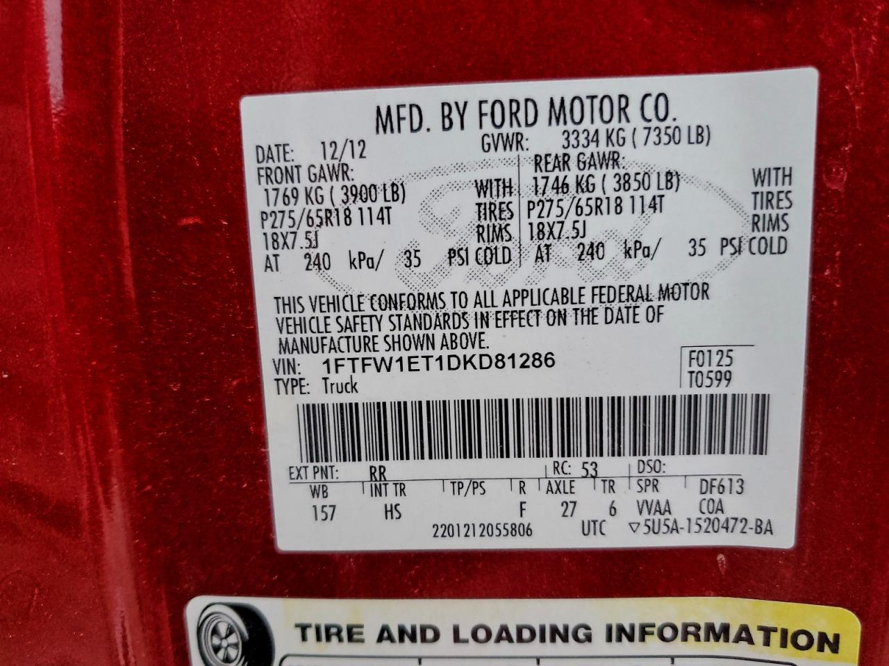 2013 FORD F-150