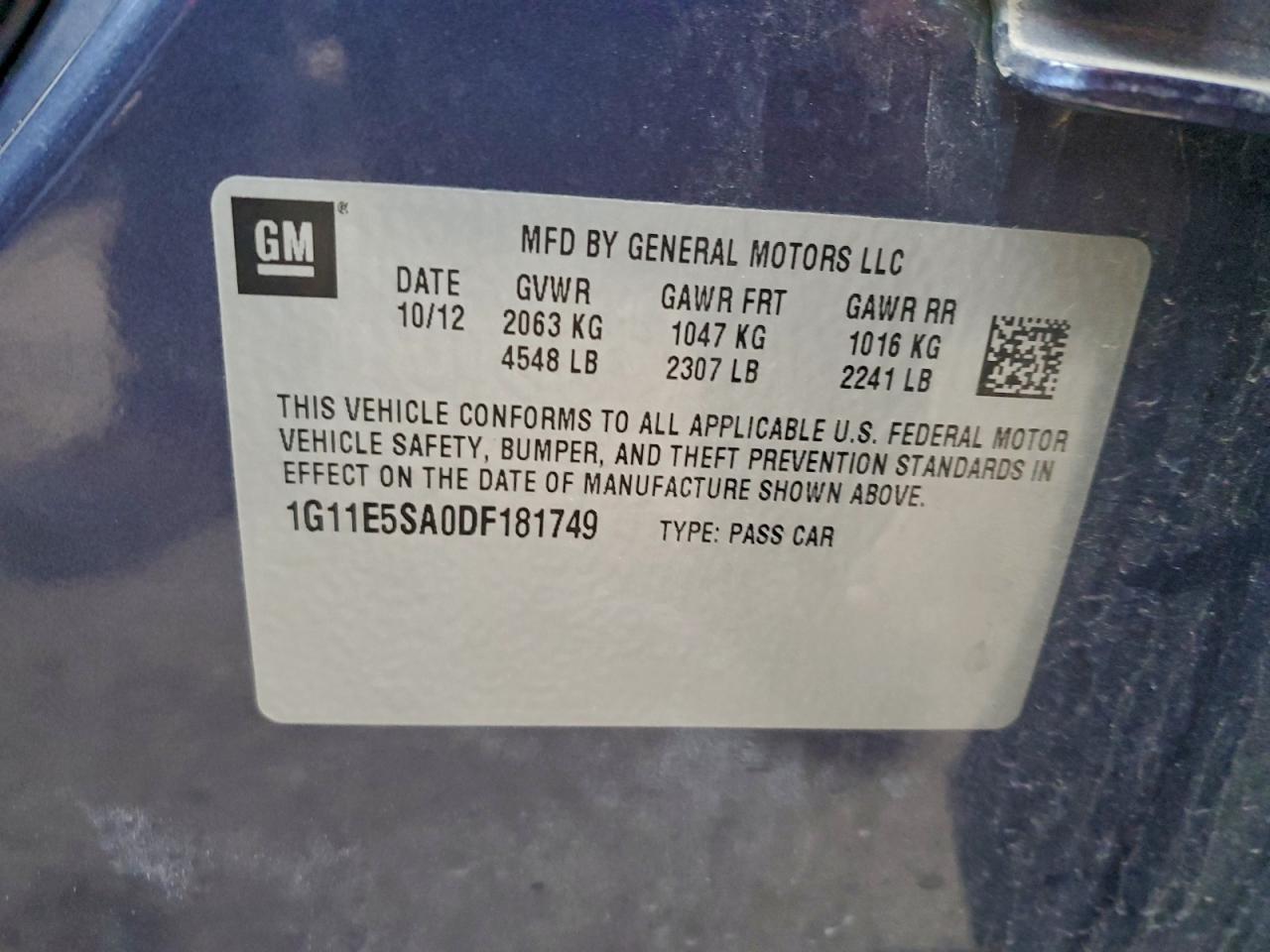 2013 CHEVROLET MALIBU