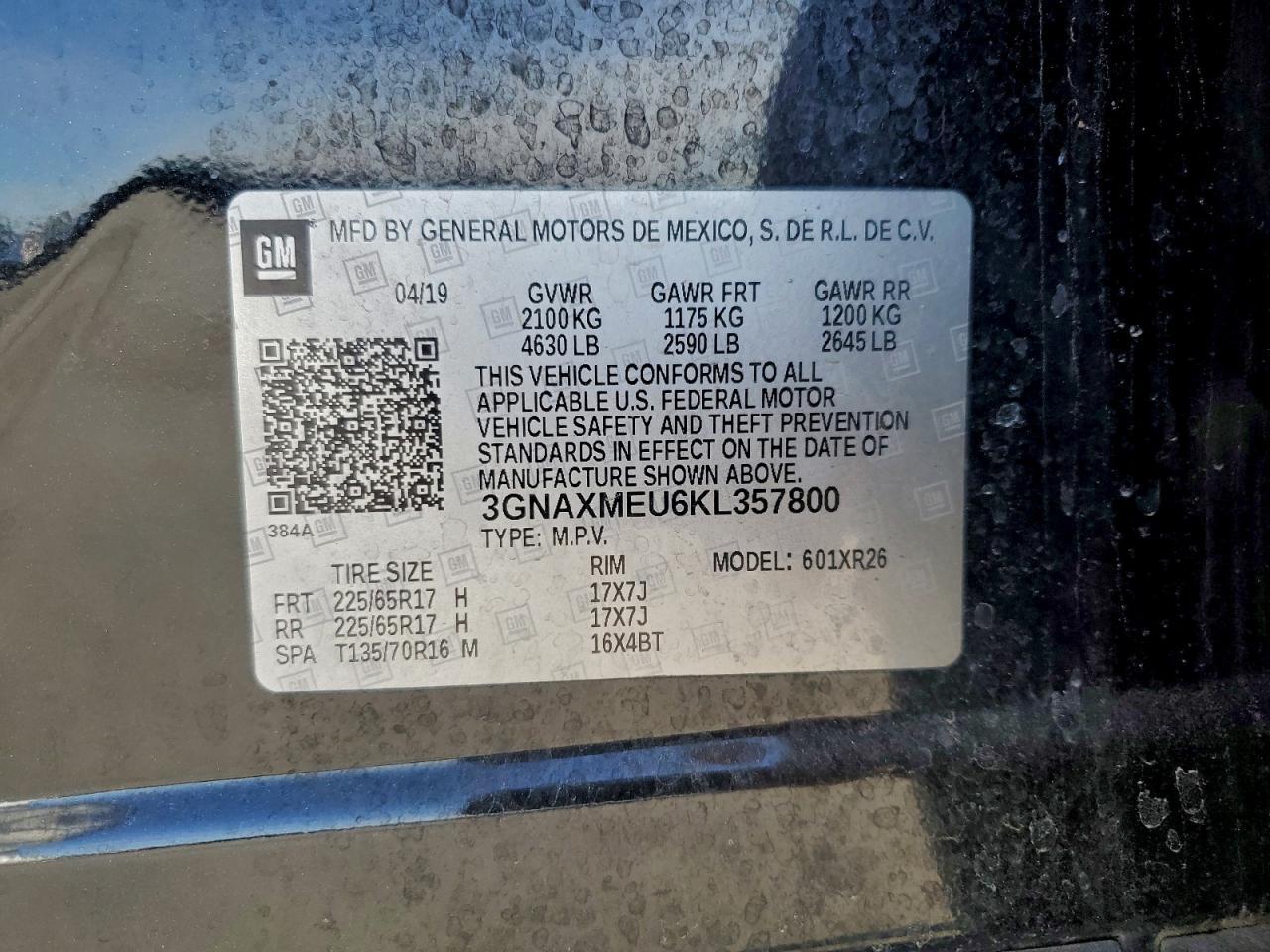 2019 CHEVROLET EQUINOX