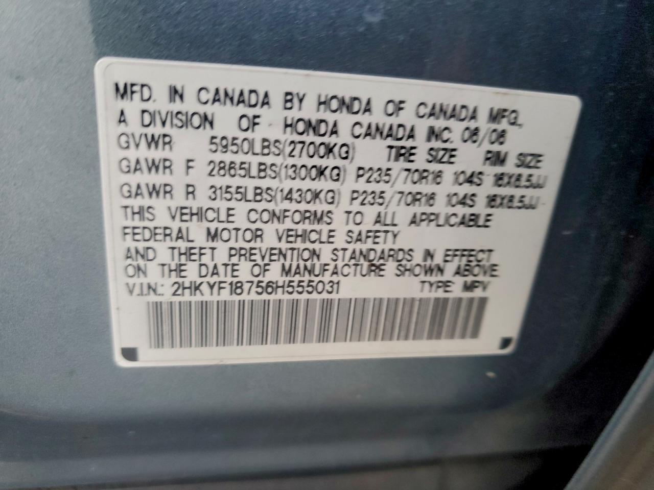 2006 HONDA PILOT