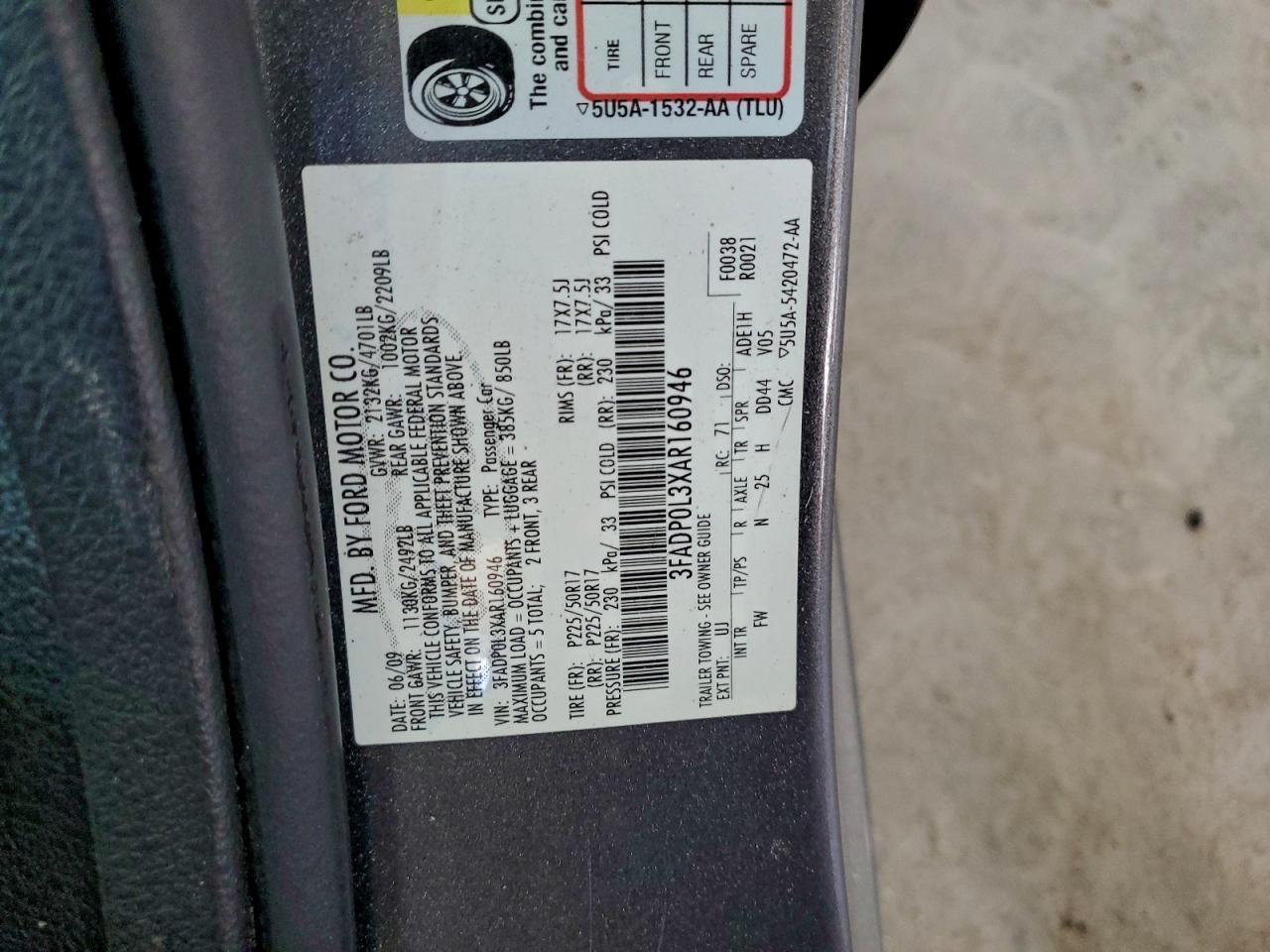 2010 FORD FUSION