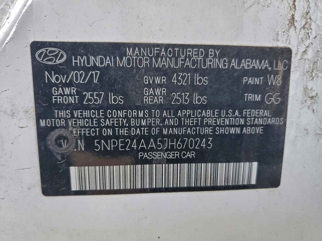 2018 HYUNDAI SONATA