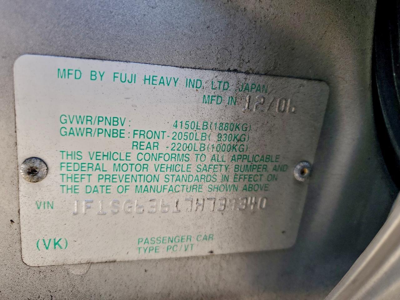 2007 SUBARU FORESTER